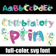 Celebratory Spring Color Font