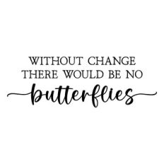 without change there would be no butterflies