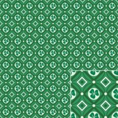 St Patrick's Day Green Geometric Shamrock Pattern Background