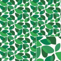 Abstract Green and White Leaves Botanical Background Printable Pattern