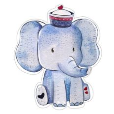 Watercolor baby elephant