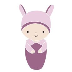 Cute baby girl bunny ears
