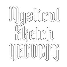 BFC Mystical Sketch Blackletter Gothic Sketch Font