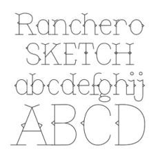 BFC Ranchero Sketch Western Decorative Sketch Font