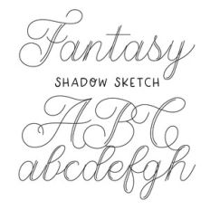 BFC Fantasy Sketch Shadow Calligraphy Script Wedding Sketch Font