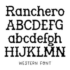BFC Ranchero Decorative Cowgirl Western Font