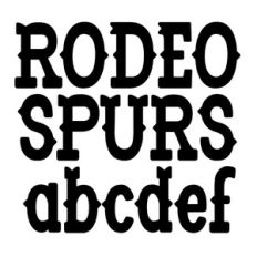 BFC Rodeo Spurs Block Chunky Stylish Cowgirl Western Font