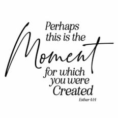 Perhaps This is the Moment for which you were Created Quote