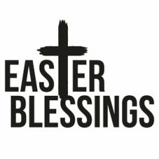 Easter Blessings Cross Quote