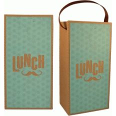 3d mustache lunch bag