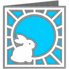 rabbit circle card
