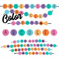Friendship Bracelet Era Color Font