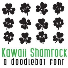 Kawaii Shamrock Doodlebat Font