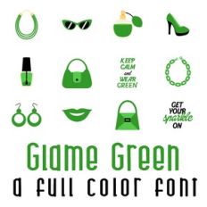 Glam Green Full Color Font