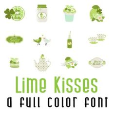 Lime Kisses Full Color Font