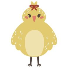Easter Chick with Bow