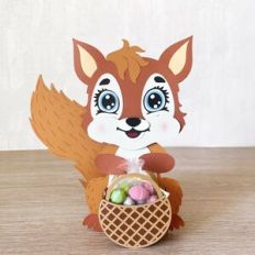 Squirrel with a basket