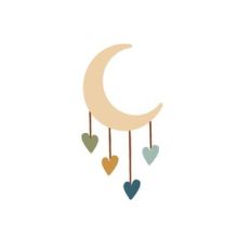 Moon and Hearts