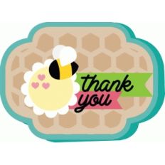 bee thank you card