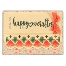 Card Happy Everafter Stitched Border