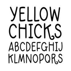BFC Yellow Chicks Handwriting Easter Font