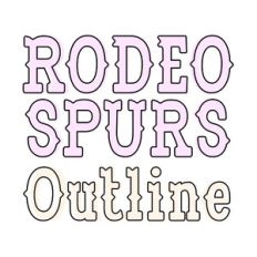 BFC Rodeo Spurs Outline Western Cowgirl Font