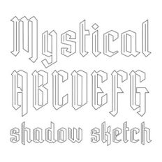 BFC Mystical Shadow Sketch Blackletter Gothic Font