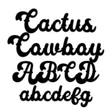 BFC Cactus Cowboy Western Script Font