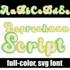Leprechaun Script Color Font