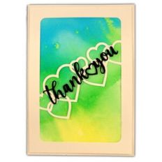 Card A7 Diag Hearts Window Thank You
