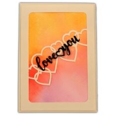 Card A7 Diag Hearts Window Love You