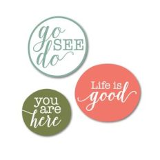 Circle stickers - go see do