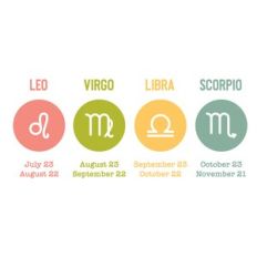 zodiac - leo virgo libra scorpio