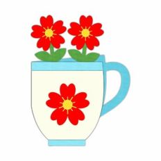 flower cup card