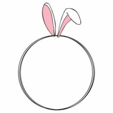 Circle Bunny Ears Frame