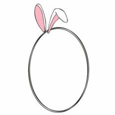 Oval Bunny Ears Frame