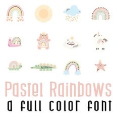 Pastel Rainbows Full Color Font