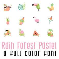 Rain Forest Pastel Full Color Font