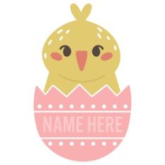 Easter Chick Name Frame