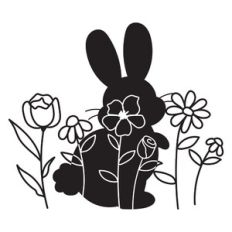 Bunny With Flowers