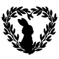 bunny in leaves heart