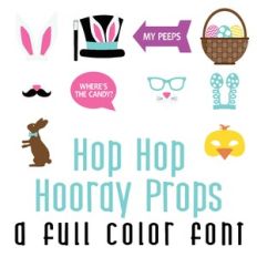 Hop Hop Hooray Props Full Color Font