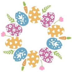 easter eggs wreath