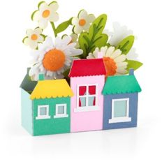 Box Card Houses Flowers