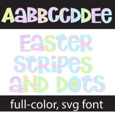 Easter Stripes and Dots Color Font