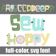 Sew Hoppy Color font