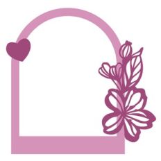 photo frame with flowers