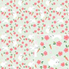 Bunnies and Carrots Floral