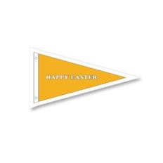 Yellow Happy Easter Flag