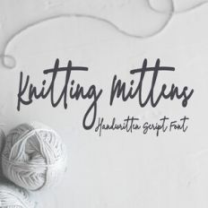 Knitting Mittens Font